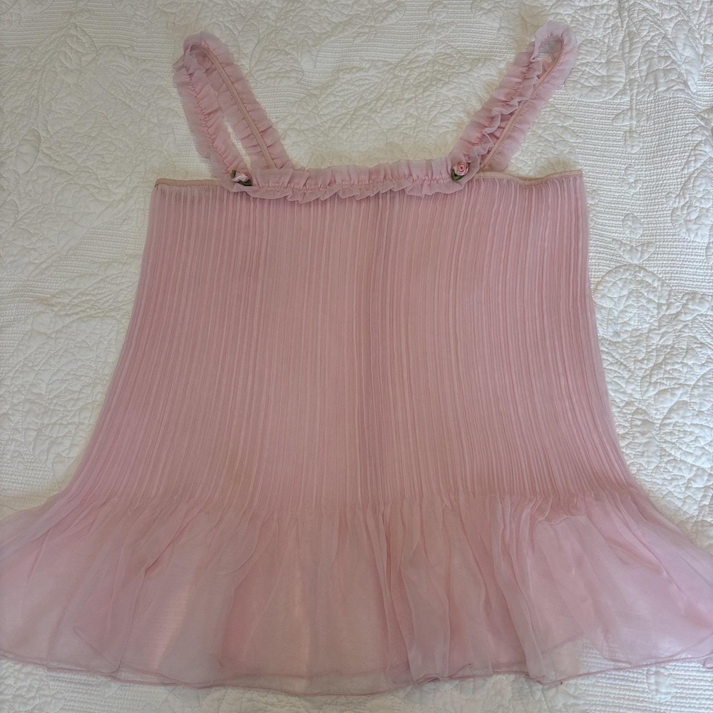 VTG Victoria Secret Nightgown 2002 Sabrina Carpenter Babydoll Ruffle Pink Medium